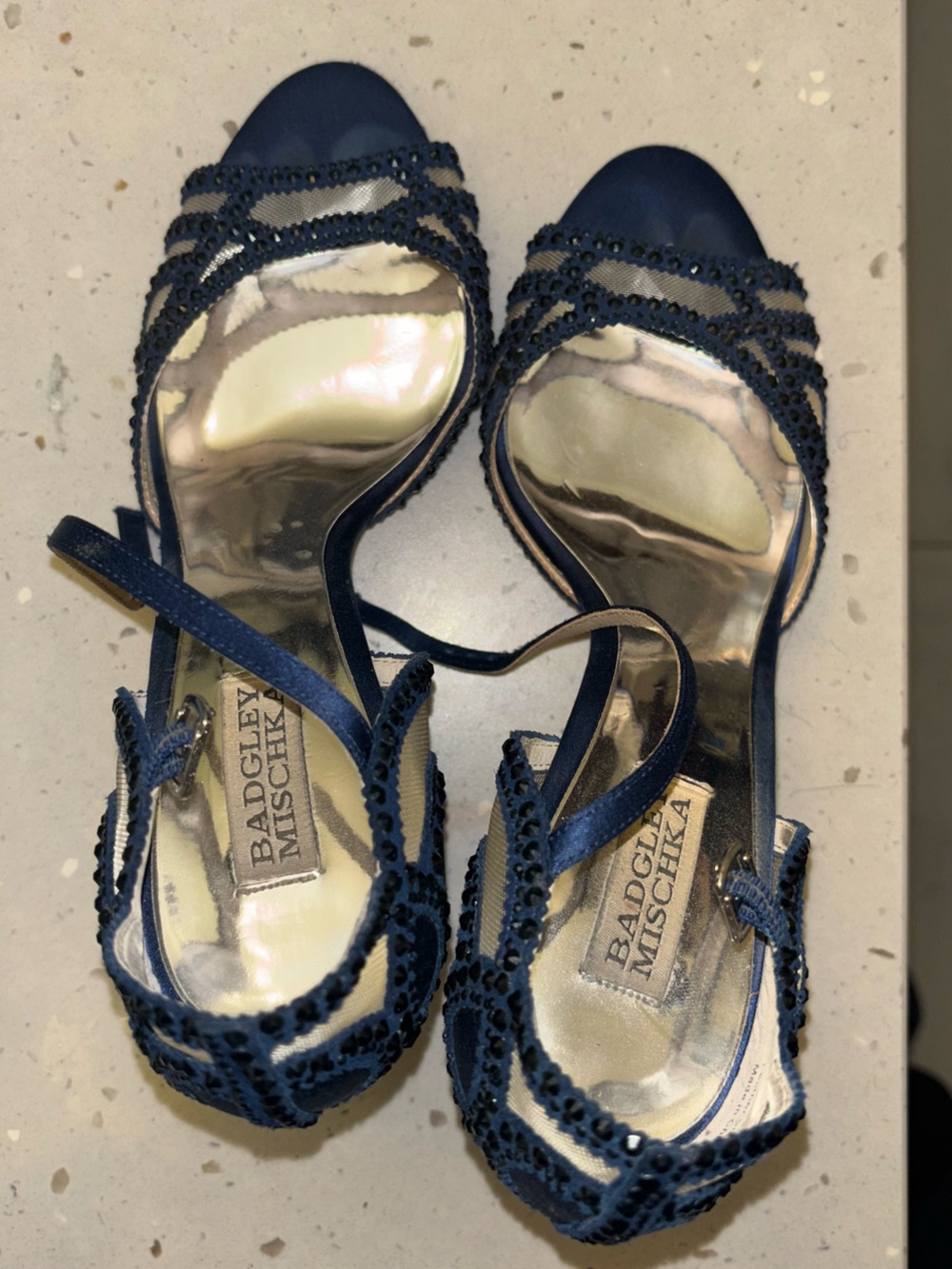 Mischka Blue heels